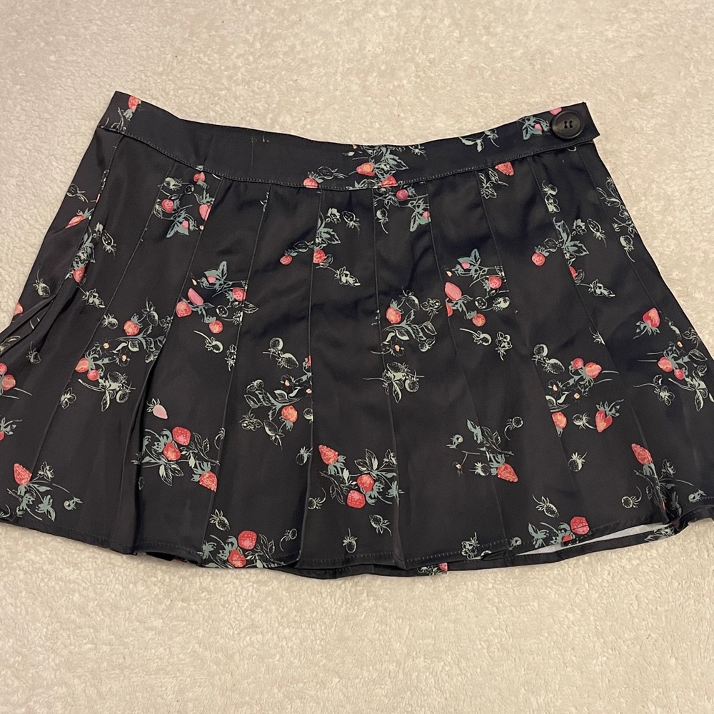 Floral Black Skirt
